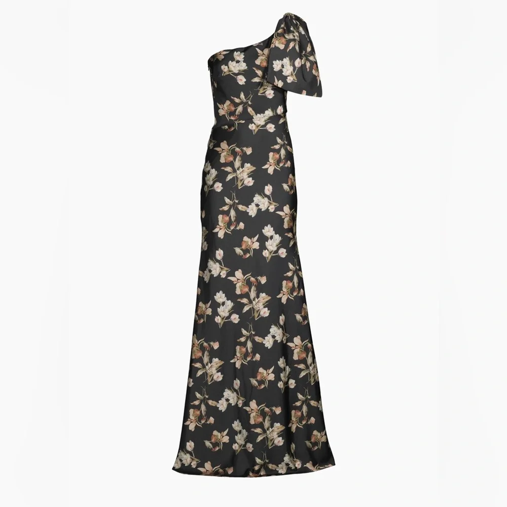 Sachin + Babi Aubrey floral one shoulder gown - Picture 1 of 14